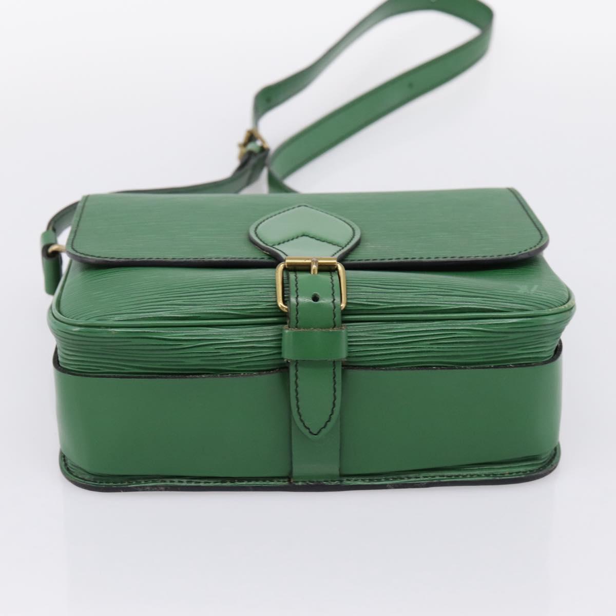LOUIS VUITTON Epi Cartouchiere MM Shoulder Bag Green M52244 LV Auth 205149V
