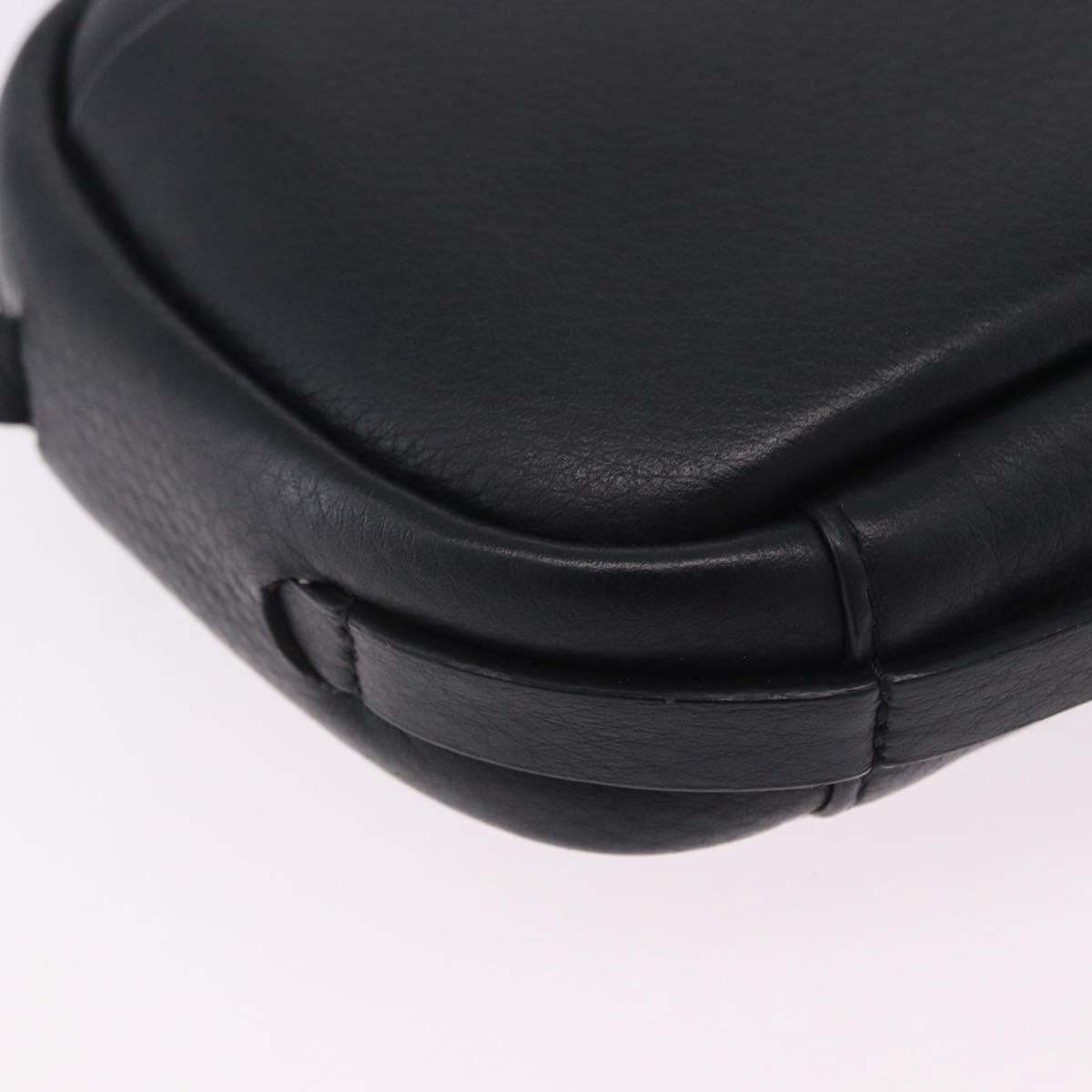 BALENCIAGA Everyday Camera Bag XS Leather Black Silver 489809 Auth 205151V