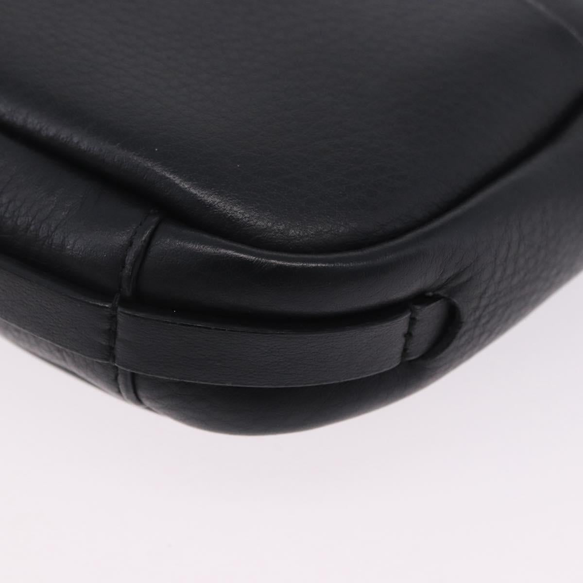 BALENCIAGA Everyday Camera Bag XS Leather Black Silver 489809 Auth 205151V