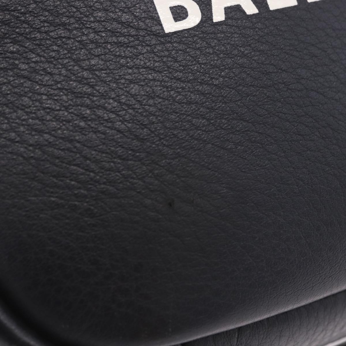 BALENCIAGA Everyday Camera Bag XS Leather Black Silver 489809 Auth 205151V