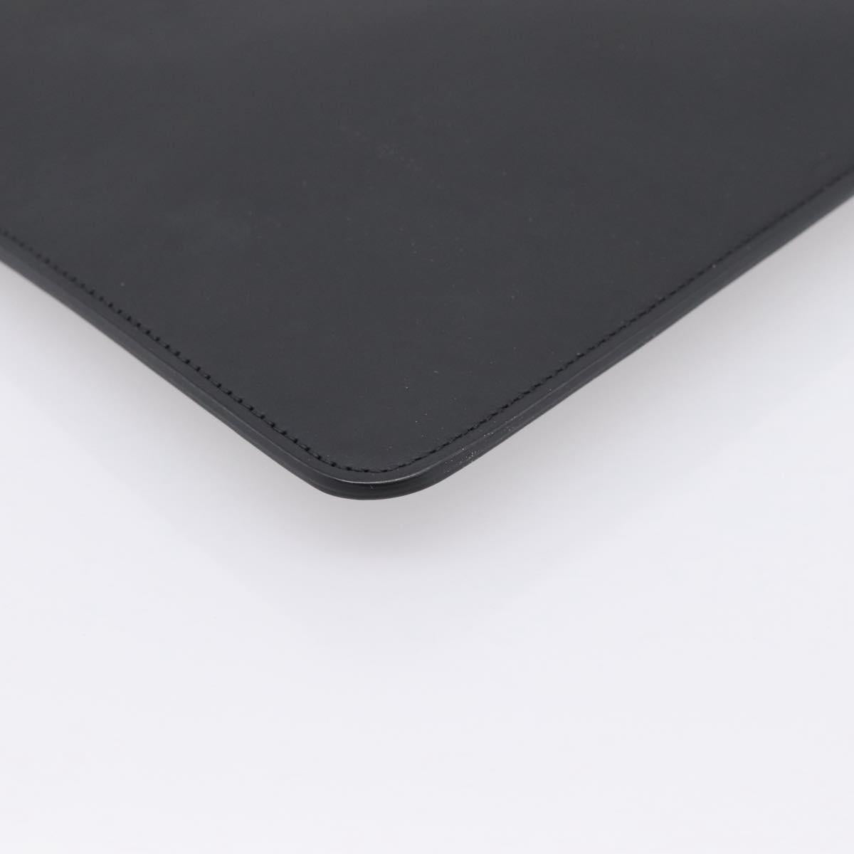Maison Margiela Clutch Bag Leather Black Auth 205155A
