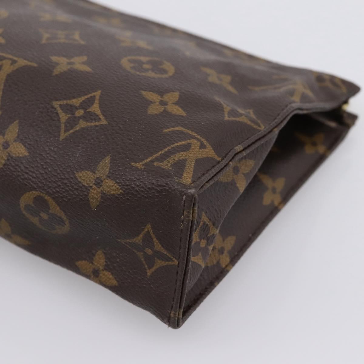 LOUIS VUITTON Monogram Poche Toilette 19 Pouch M47544 LV Auth 205157