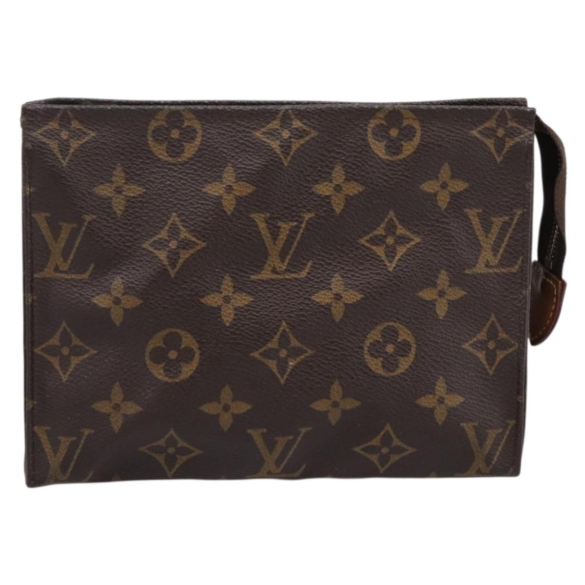 LOUIS VUITTON Monogram Poche Toilette 19 Pouch M47544 LV Auth 205157