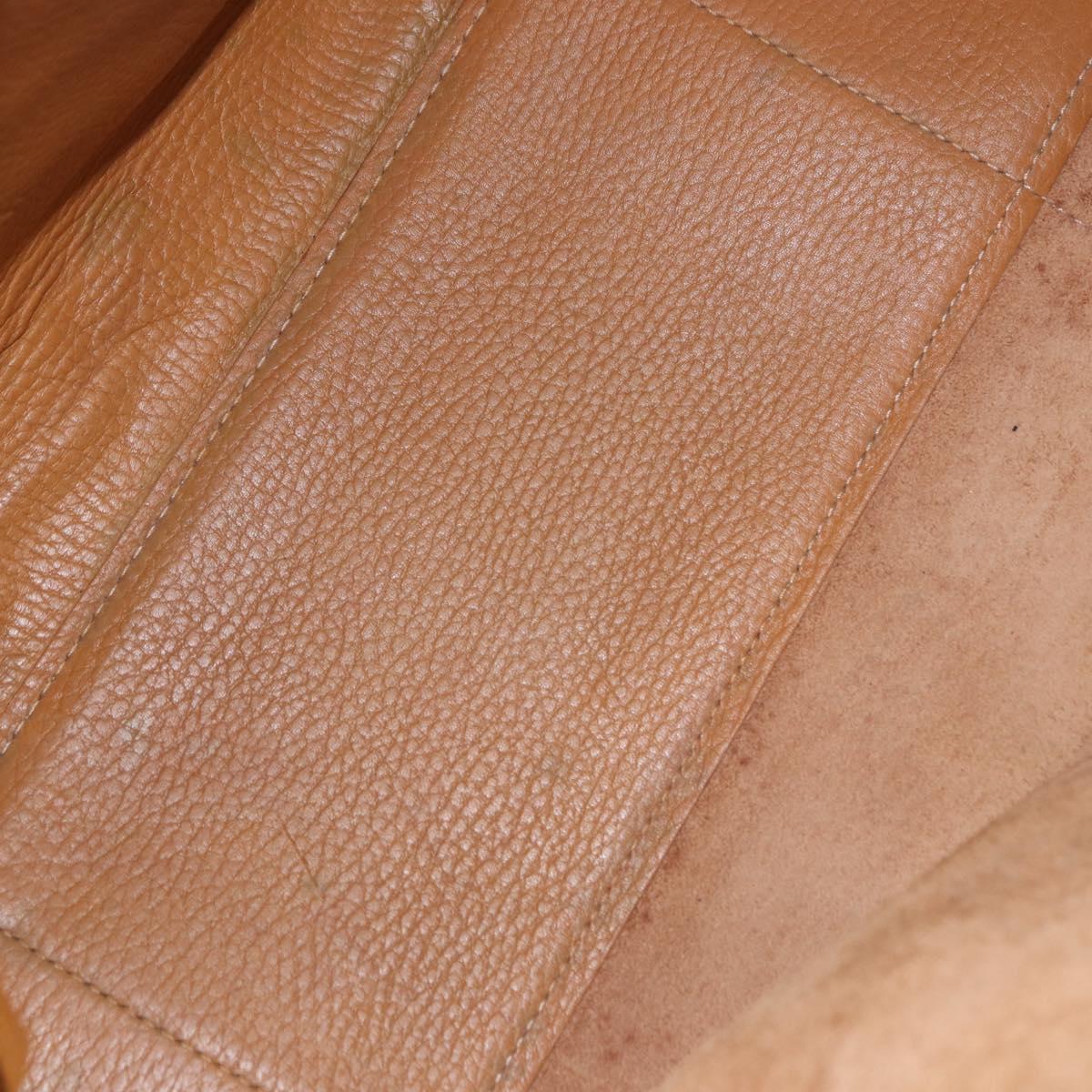 LOEWE Amazona 32 Hand Bag Leather Beige Gold Auth 205160