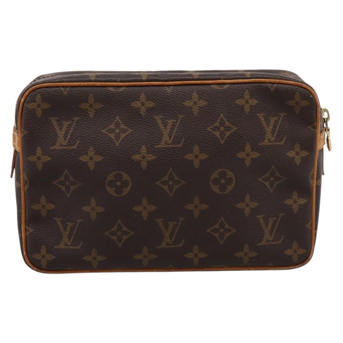 LOUIS VUITTON Monogram Compiegne 23 Clutch Bag M51847 LV Auth 205162