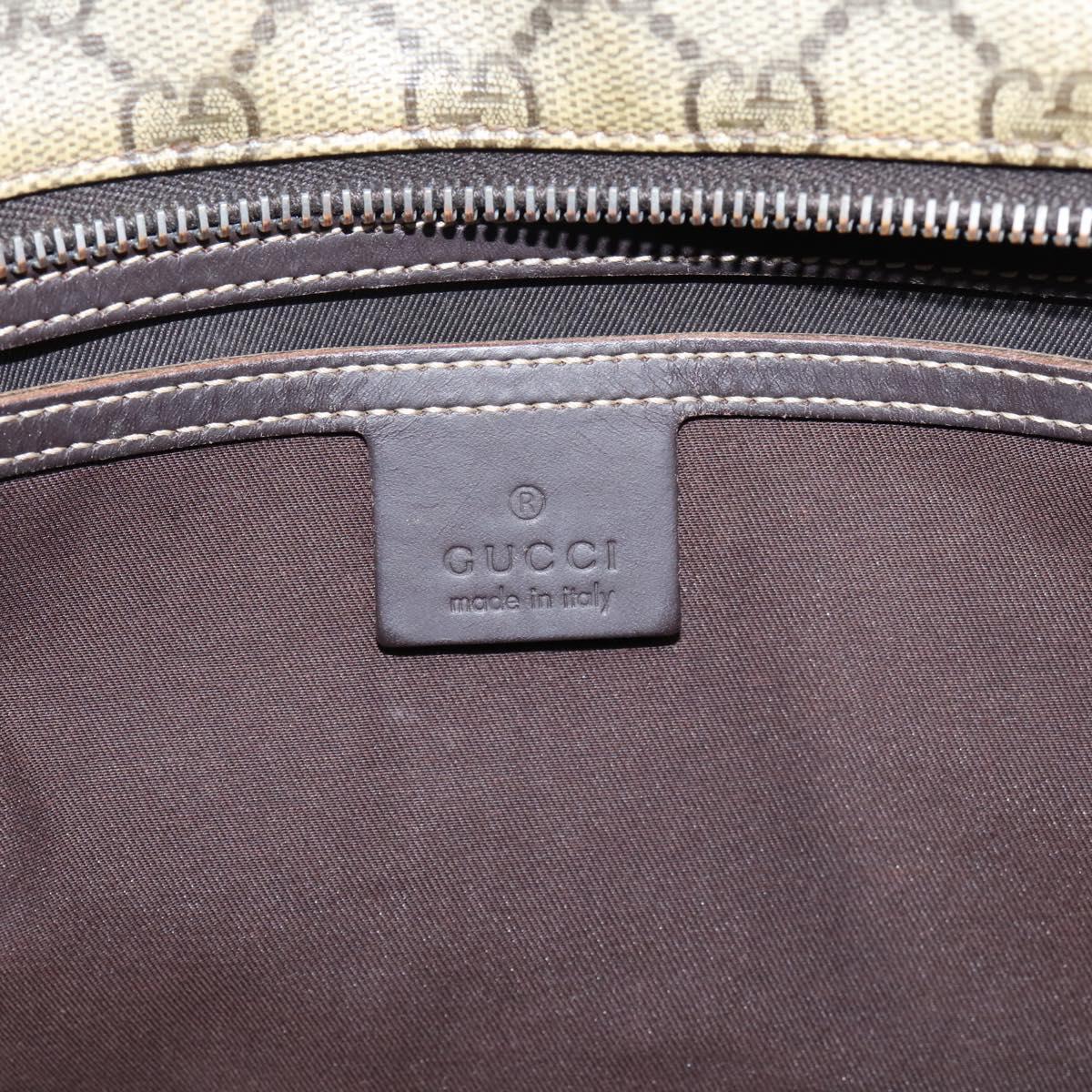 GUCCI GG Supreme Tote Bag PVC Beige 211137 Auth 205165