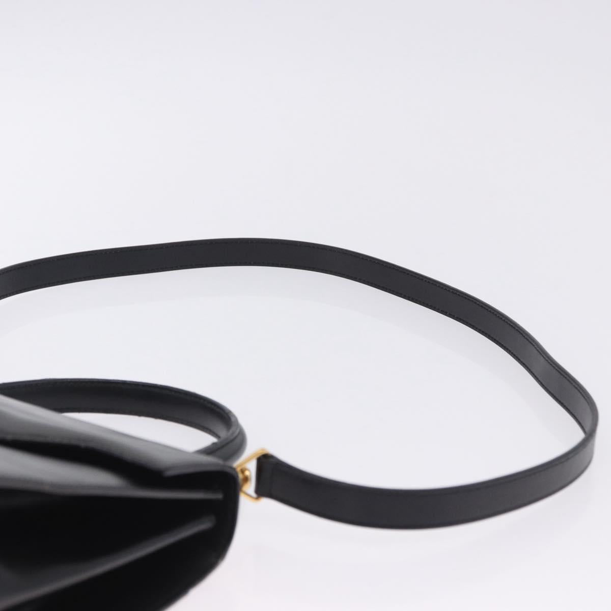 GUCCI Hand Bag Leather 2way Black Gold 000 23 0258 Auth 205166