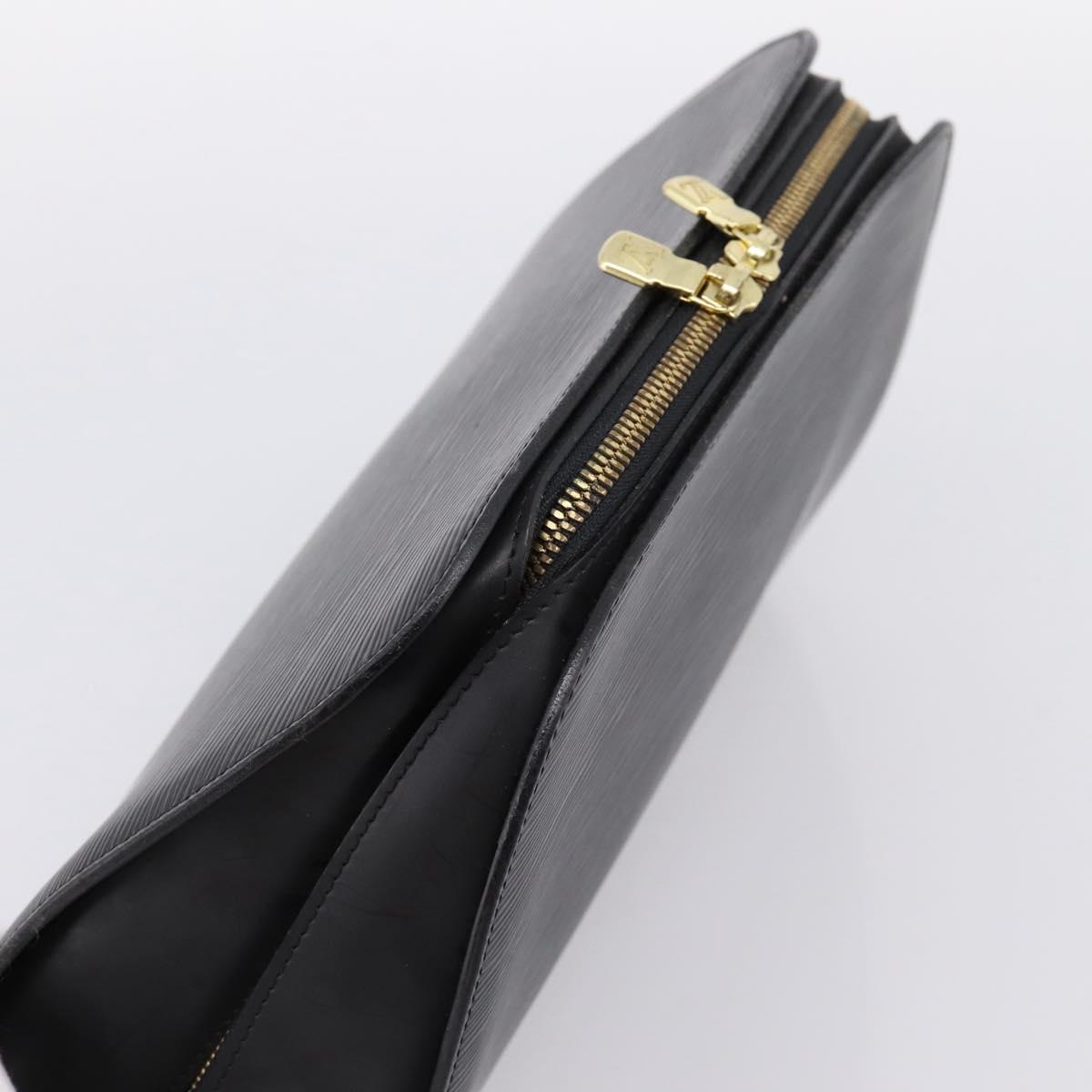 LOUIS VUITTON Epi Dauphine GM Cosmetic Pouch Black M48432 LV Auth 205168