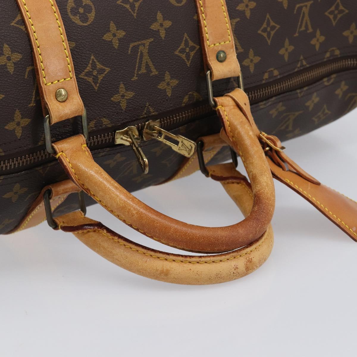 LOUIS VUITTON Monogram Keepall 55 Boston Bag M41424 LV Auth 205172