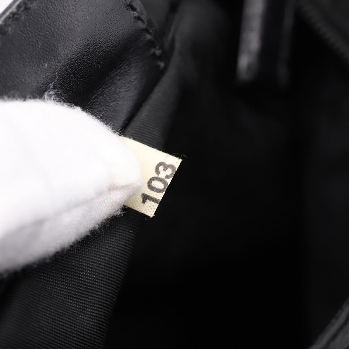 PRADA Shoulder Bag Nylon Black Silver Auth 205175A