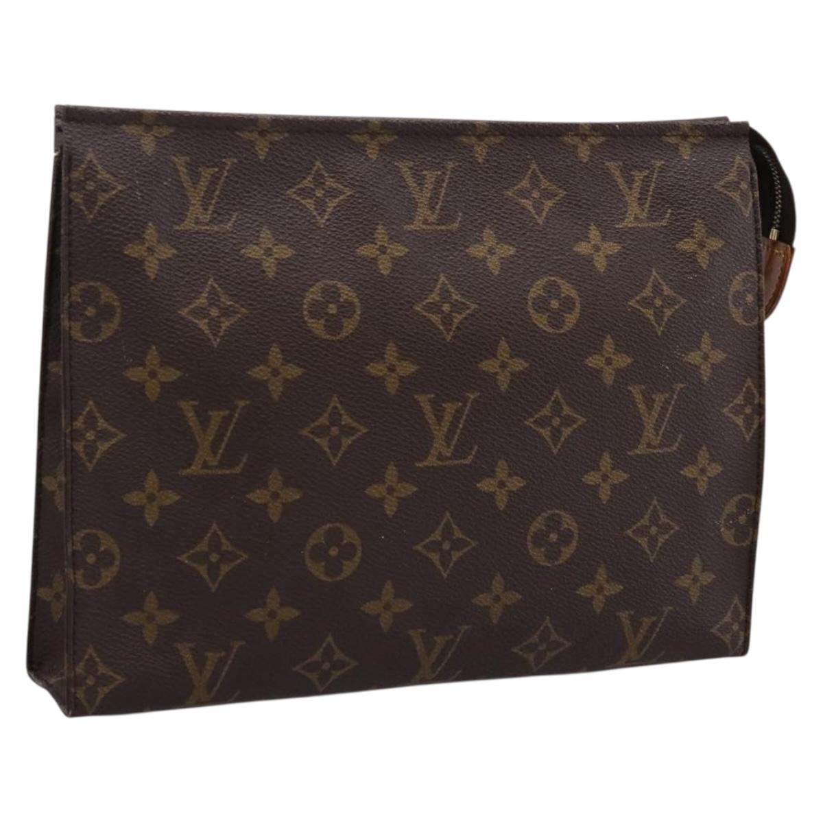 LOUIS VUITTON Monogram Poche Toilette 26 Pouch M47542 LV Auth 205180