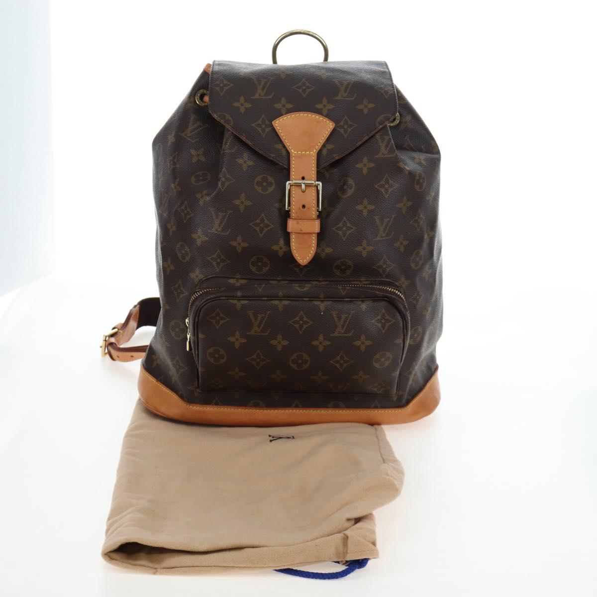 LOUIS VUITTON Monogram Montsouris GM Backpack M51135 LV Auth 205184V