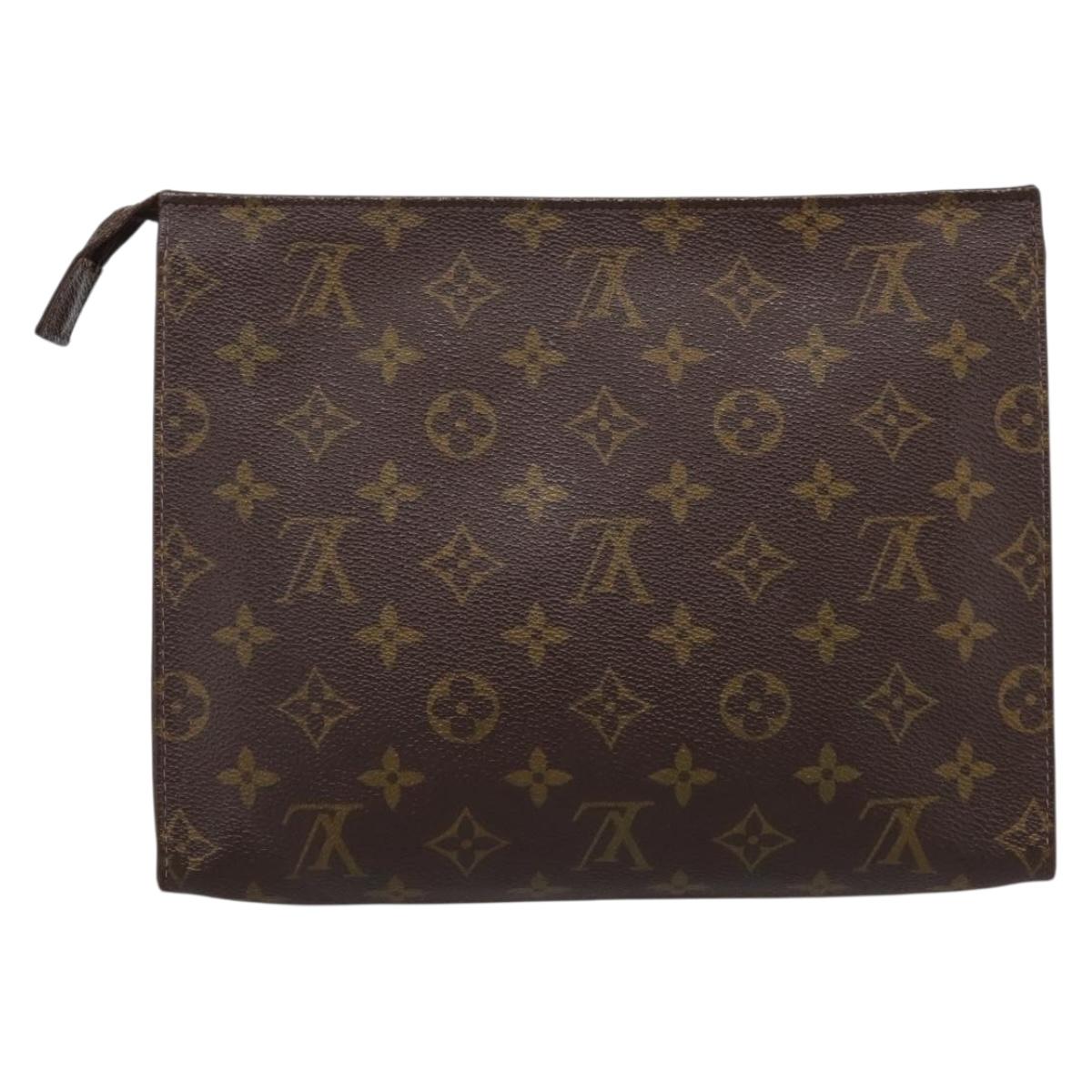 LOUIS VUITTON Monogram Poche Toilette 26 Pouch M47542 LV Auth 205185