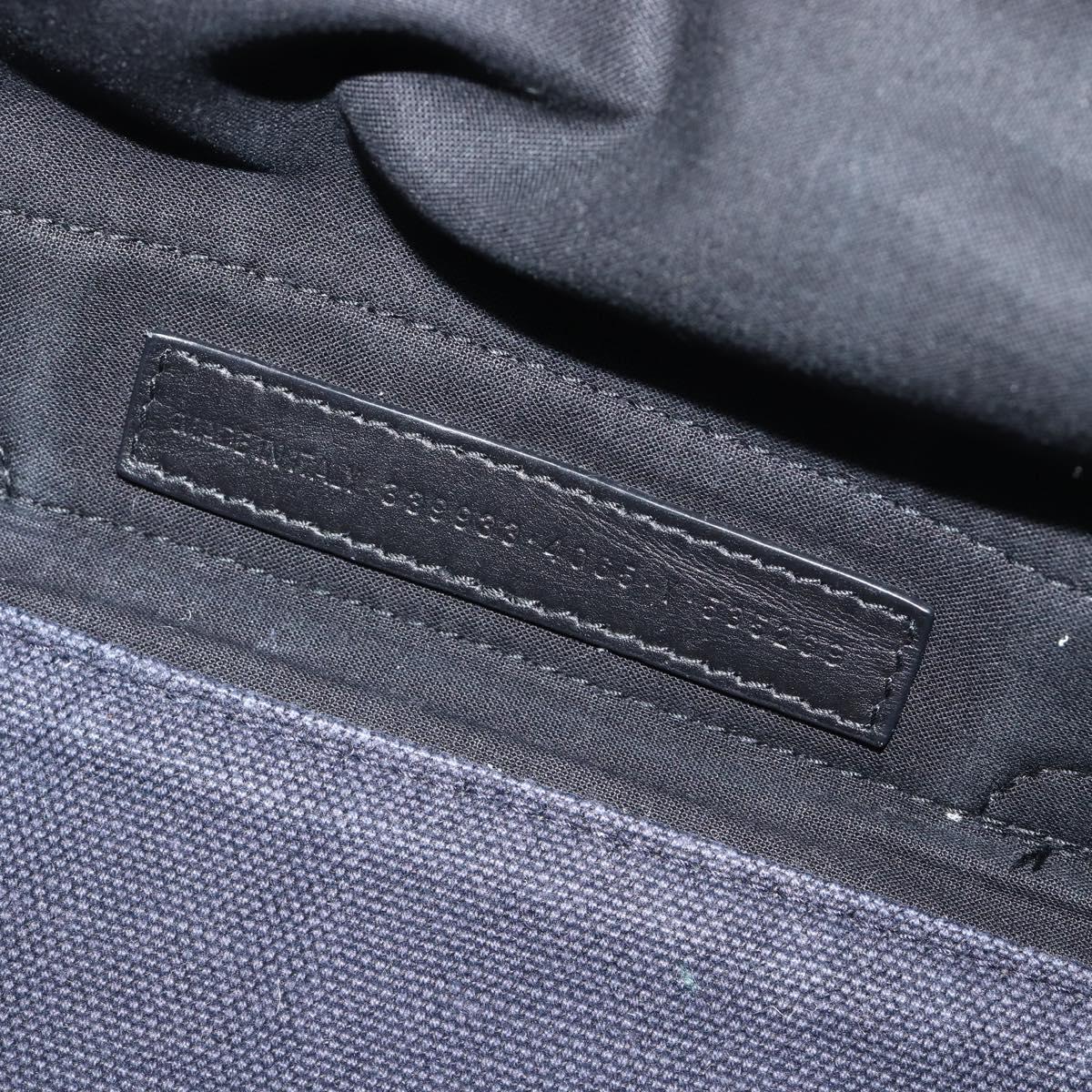 Balenciaga Navy Cabas S Hand Bag Canvas Navy Silver 339933 Auth 205192