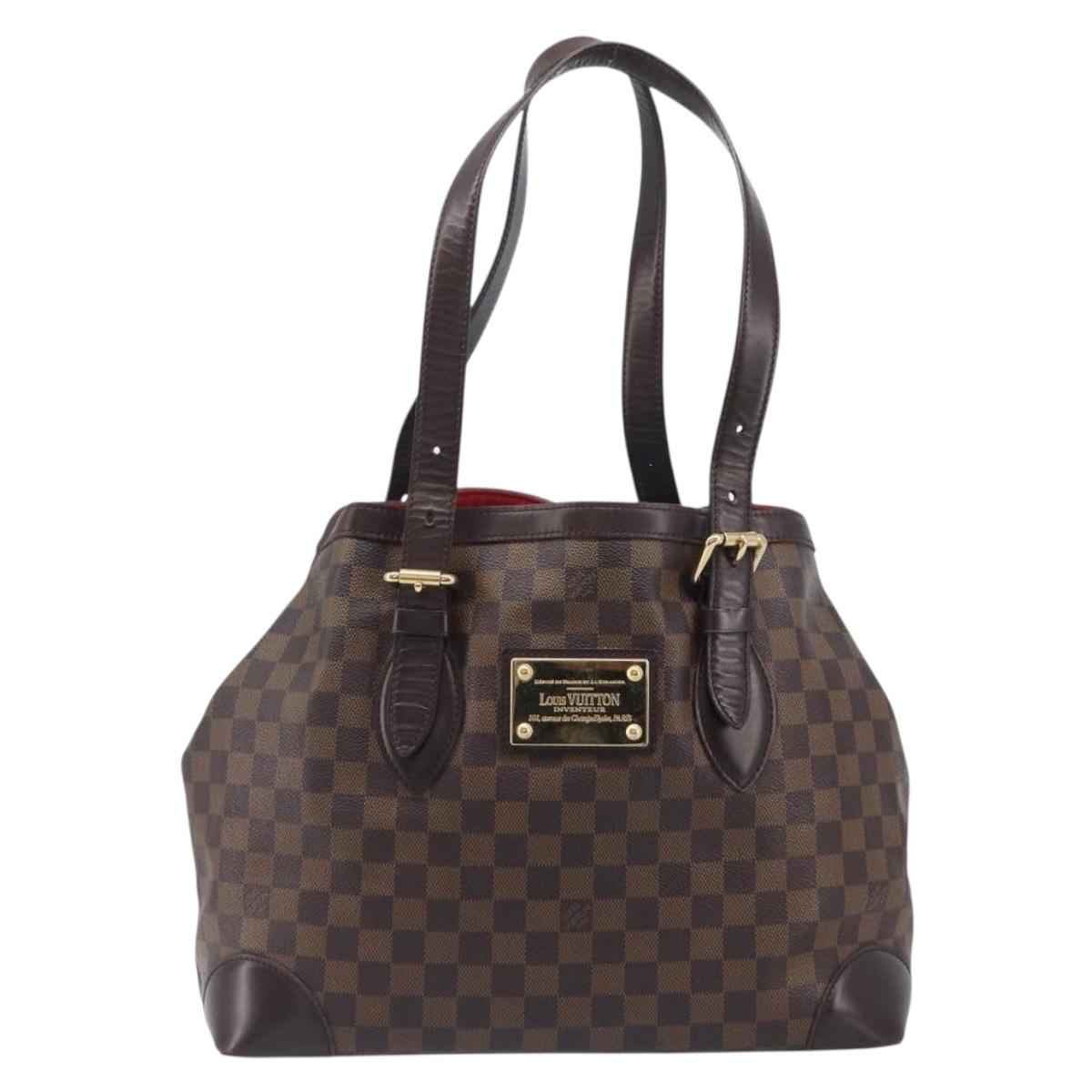 LOUIS VUITTON Damier Ebene Hampstead MM Tote Bag N51204 LV Auth 205214