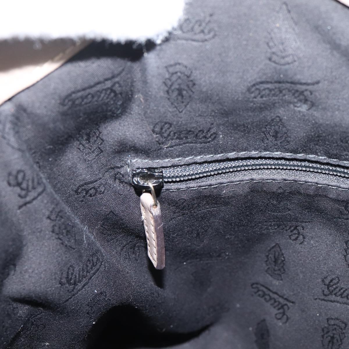 GUCCI GG Canvas Guccissima Tote Bag Leather Gray Gold 211944 Auth 205229V
