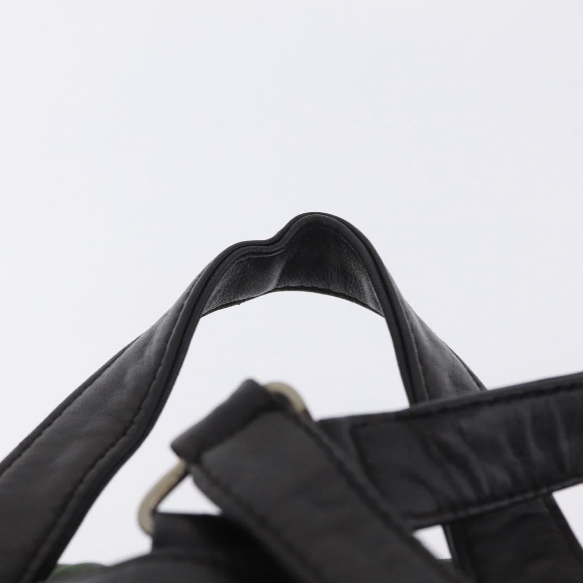 PRADA Backpack Nylon Green Silver Auth 205236