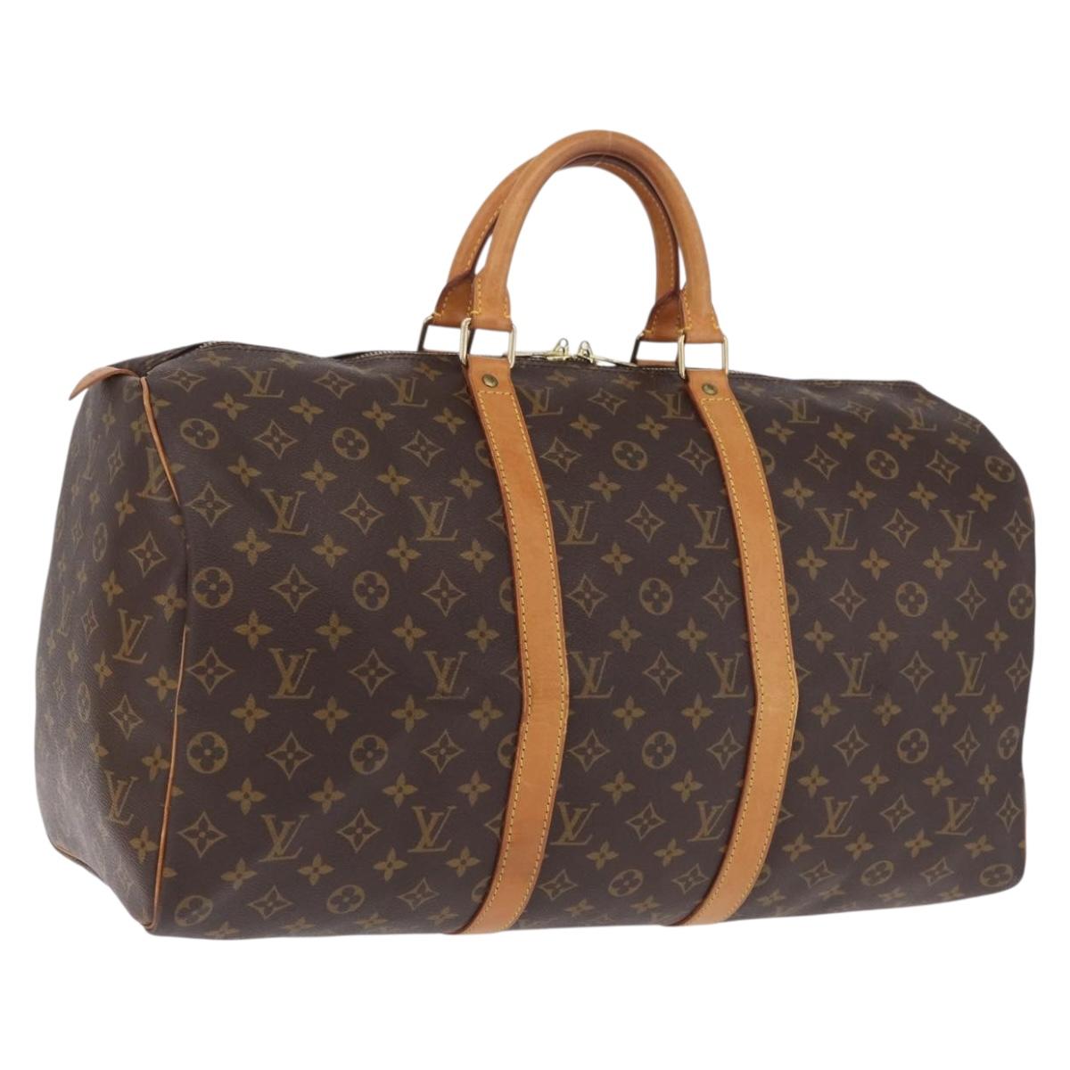 LOUIS VUITTON Monogram Keepall 50 Boston Bag M41426 LV Auth 205273V