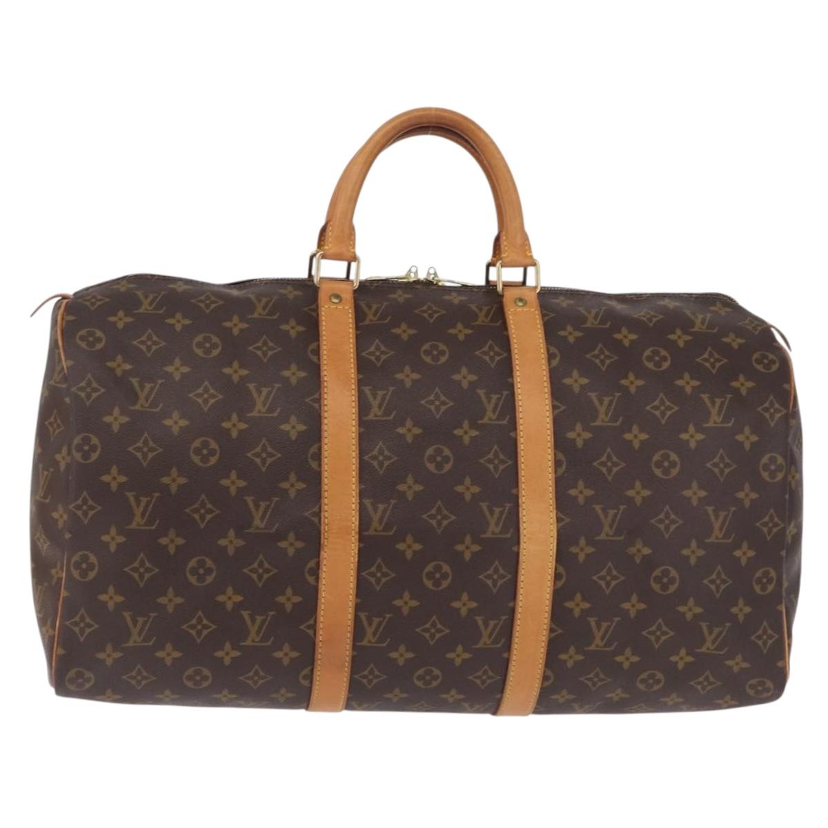 LOUIS VUITTON Monogram Keepall 50 Boston Bag M41426 LV Auth 205273V