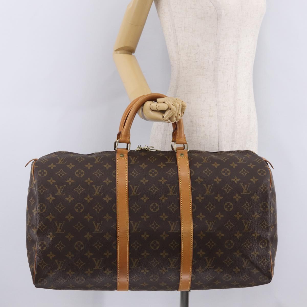 LOUIS VUITTON Monogram Keepall 50 Boston Bag M41426 LV Auth 205273V