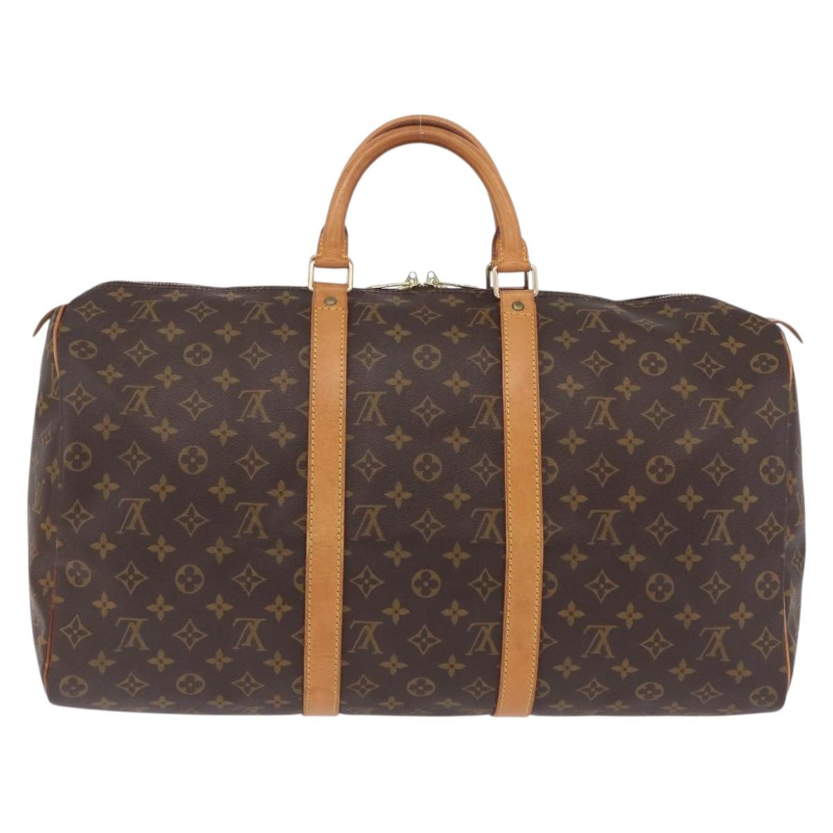 LOUIS VUITTON Monogram Keepall 50 Boston Bag M41426 LV Auth 205273V