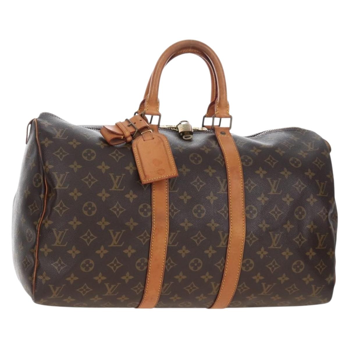 LOUIS VUITTON Monogram Keepall 45 Boston Bag M41428 LV Auth 205274V