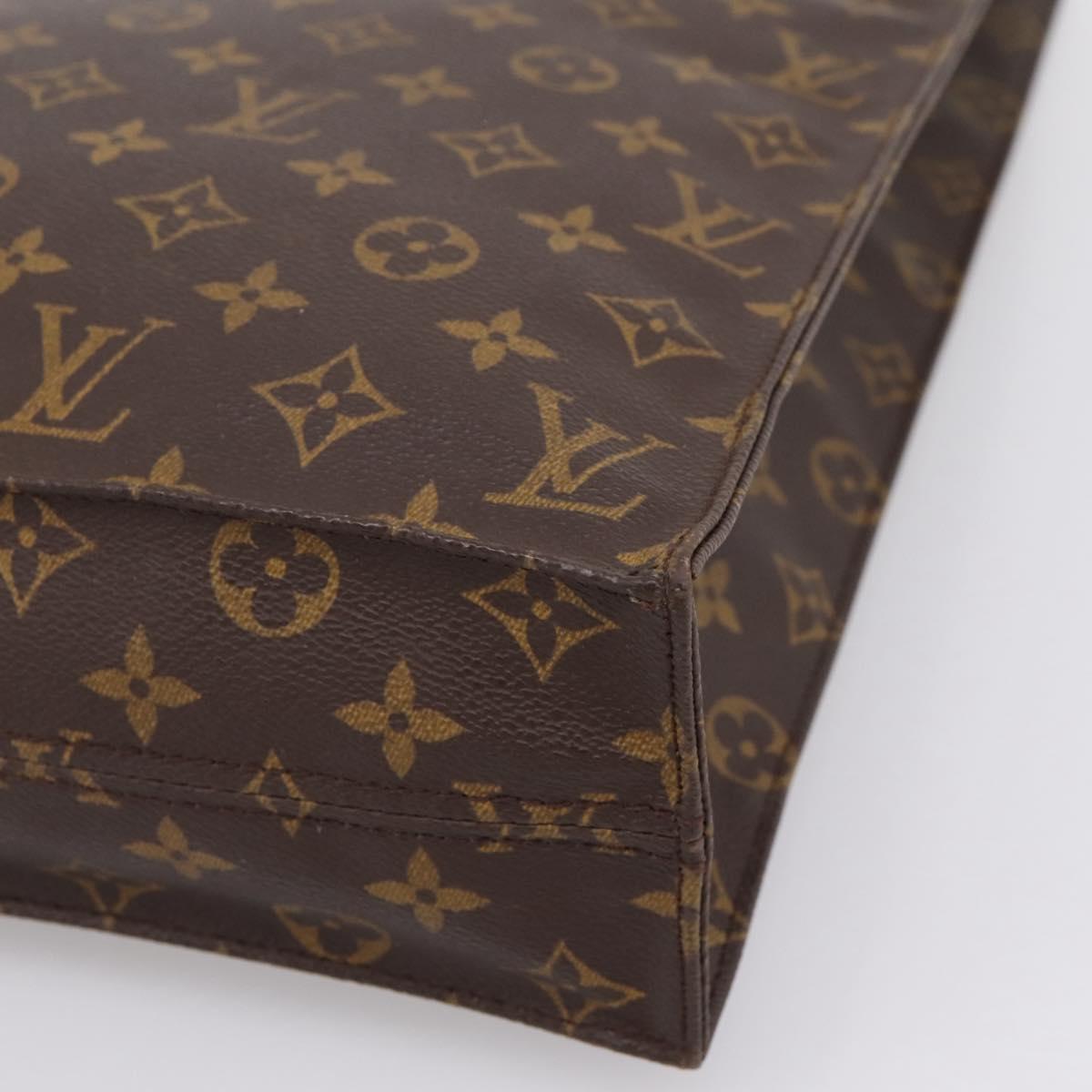 LOUIS VUITTON Monogram Sac Plat Hand Bag M51140 LV Auth 205307