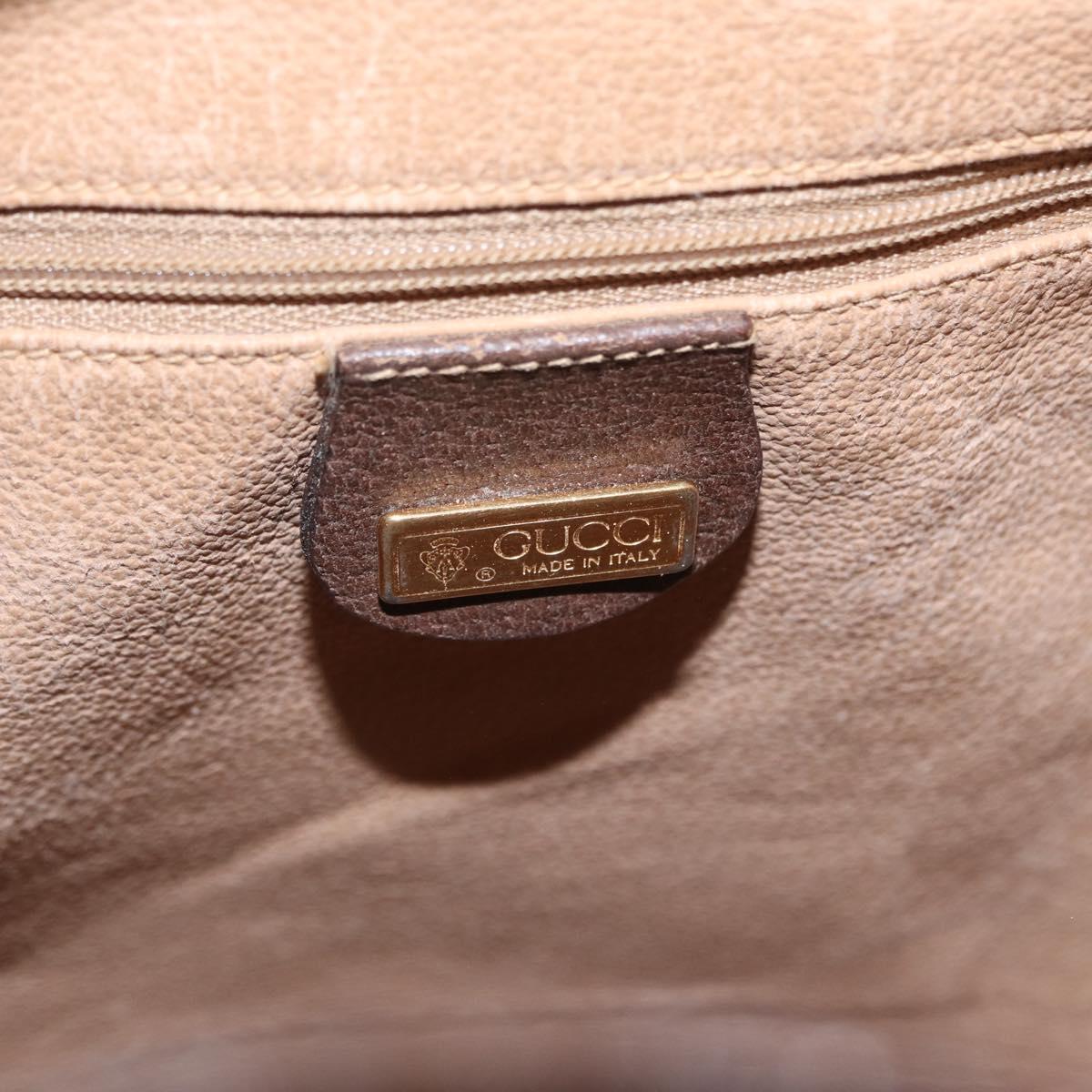 GUCCI GG Supreme Web Sherry Line Bag PVC Beige Gold 001 115 0933 Auth 205351