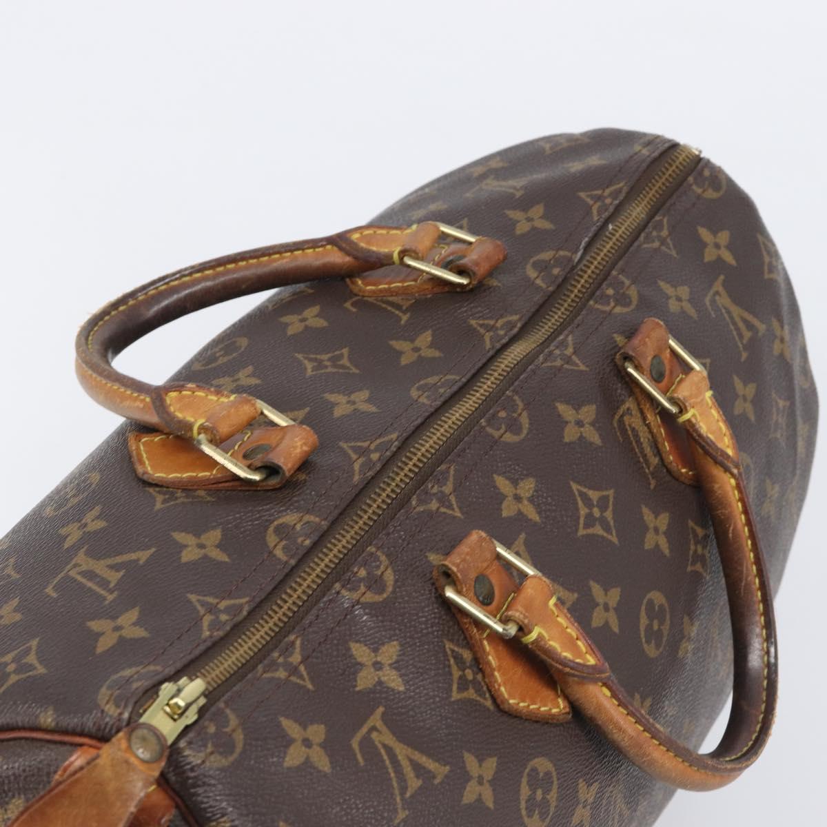 LOUIS VUITTON Monogram Speedy 35 Hand Bag M41524 LV Auth 205360