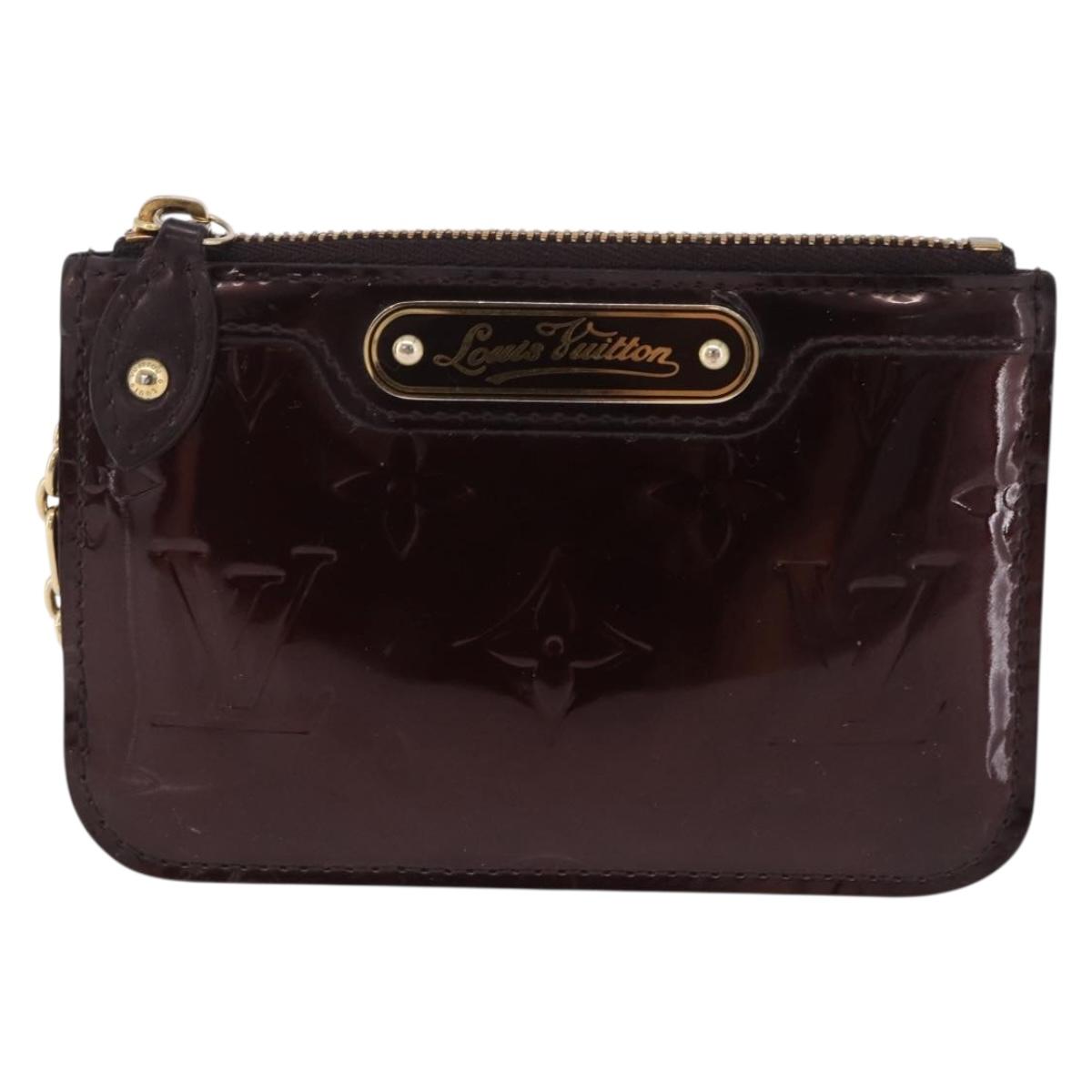 LOUIS VUITTON Vernis Pochette Cles NM Purse Rouge Favist M90220 LV Auth 205363A