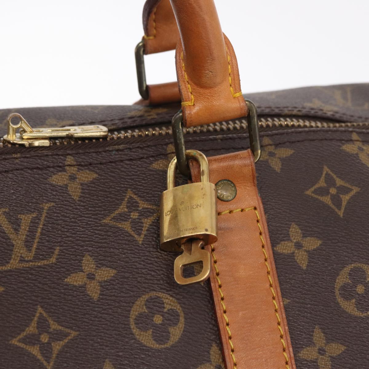 LOUIS VUITTON Monogram Keepall 60 Boston Bag M41422 LV Auth 205364V