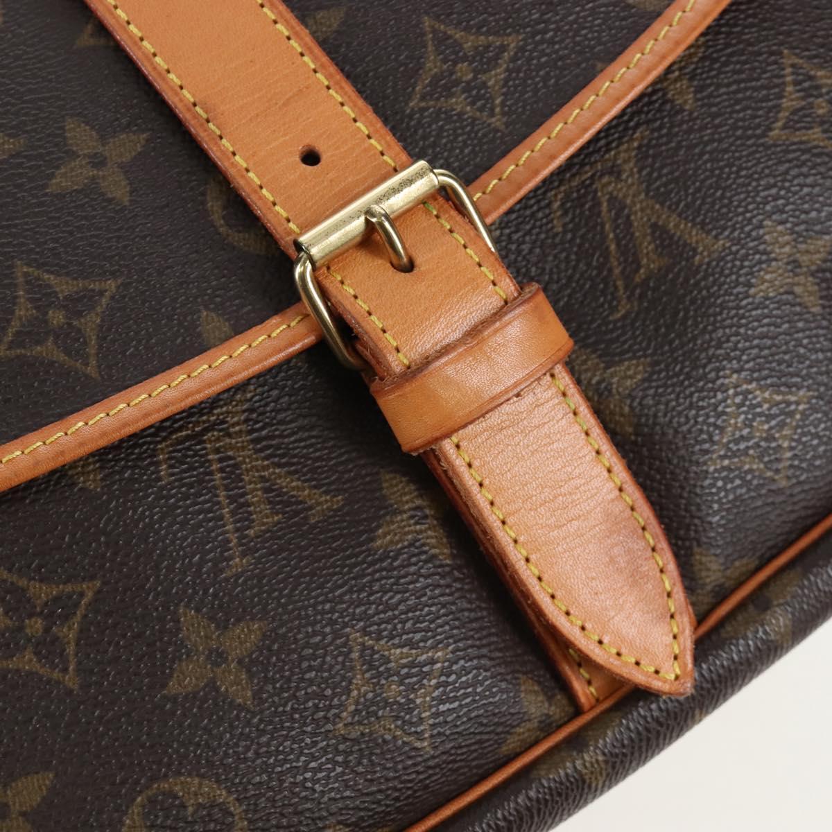 LOUIS VUITTON Monogram Saumur 35 Shoulder Bag M42254 LV Auth 205365V
