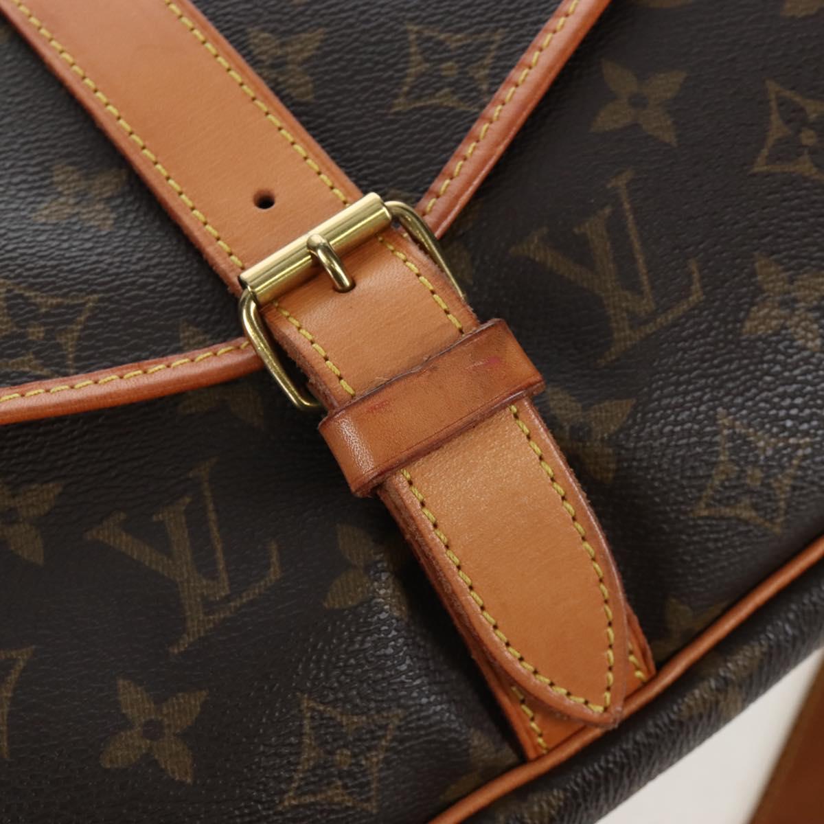 LOUIS VUITTON Monogram Saumur 35 Shoulder Bag M42254 LV Auth 205365V