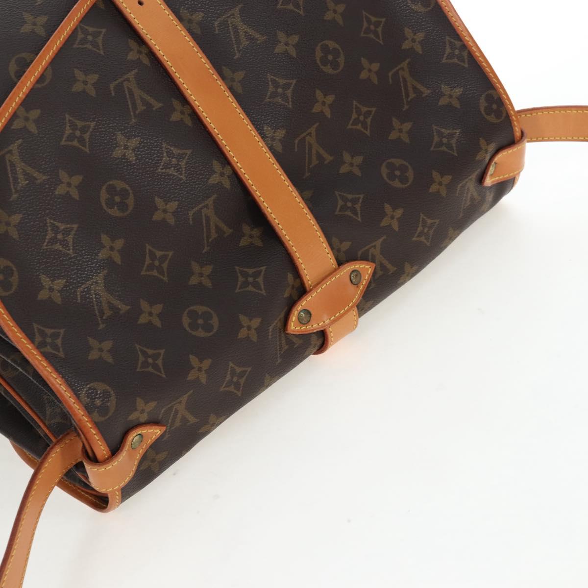LOUIS VUITTON Monogram Saumur 35 Shoulder Bag M42254 LV Auth 205365V