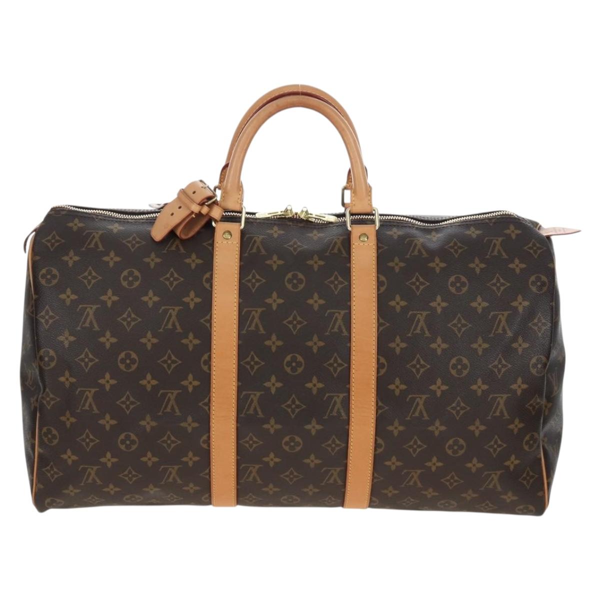 LOUIS VUITTON Monogram Keepall 50 Boston Bag M41426 LV Auth 205367V