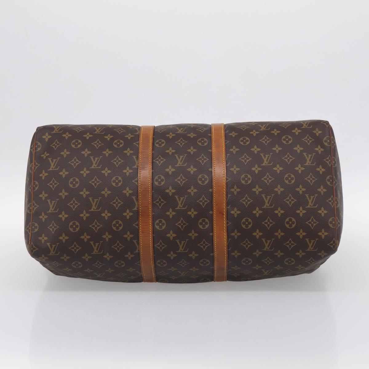 LOUIS VUITTON Monogram Keepall 55 Boston Bag M41424 LV Auth 205401V
