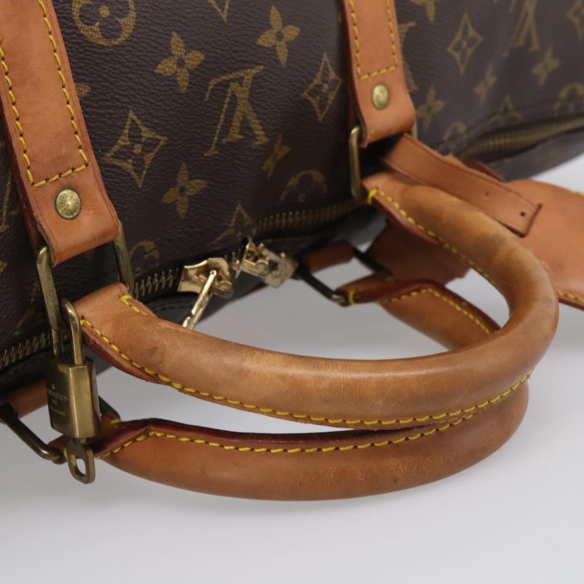 LOUIS VUITTON Monogram Keepall 55 Boston Bag M41424 LV Auth 205401V