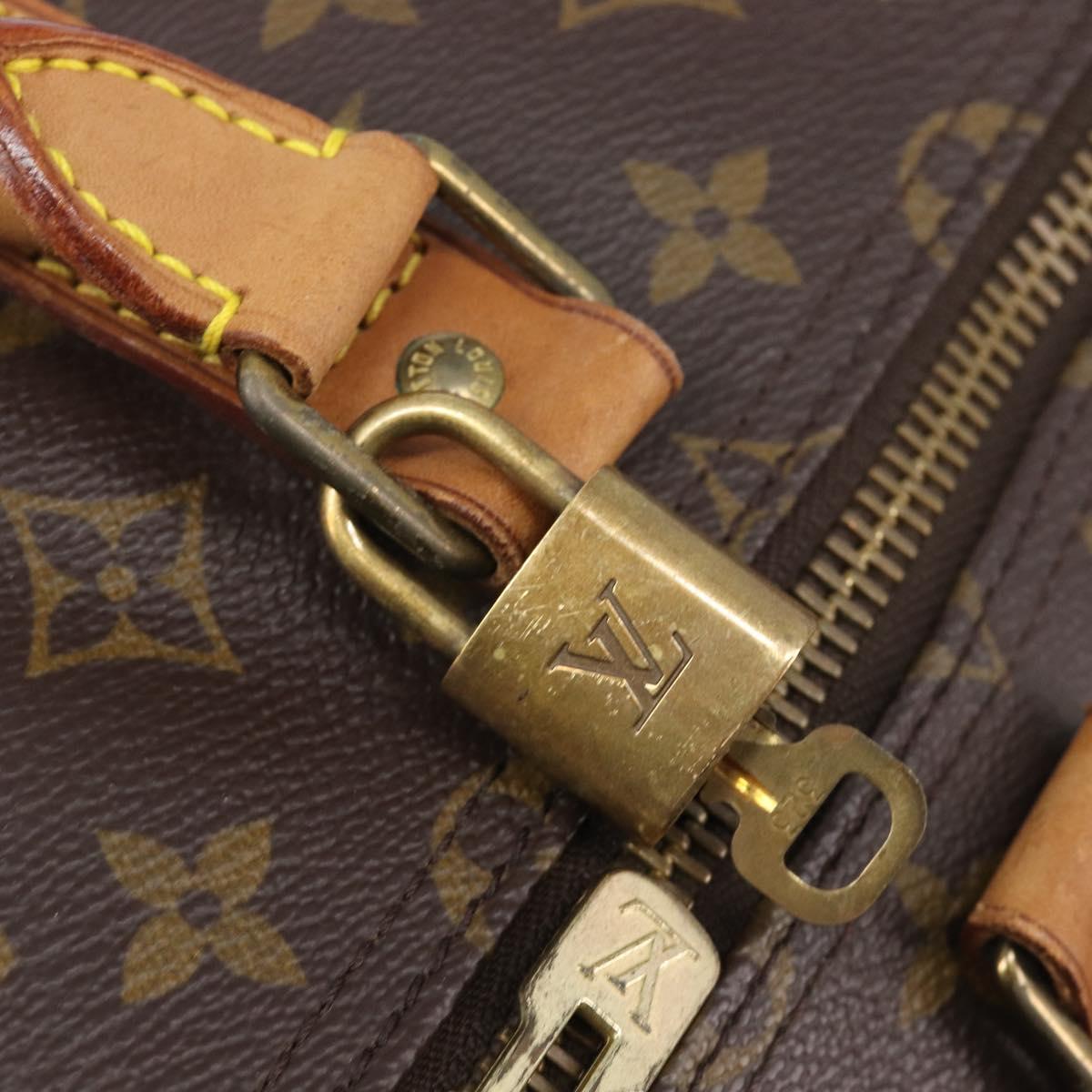 LOUIS VUITTON Monogram Keepall 55 Boston Bag M41424 LV Auth 205411V