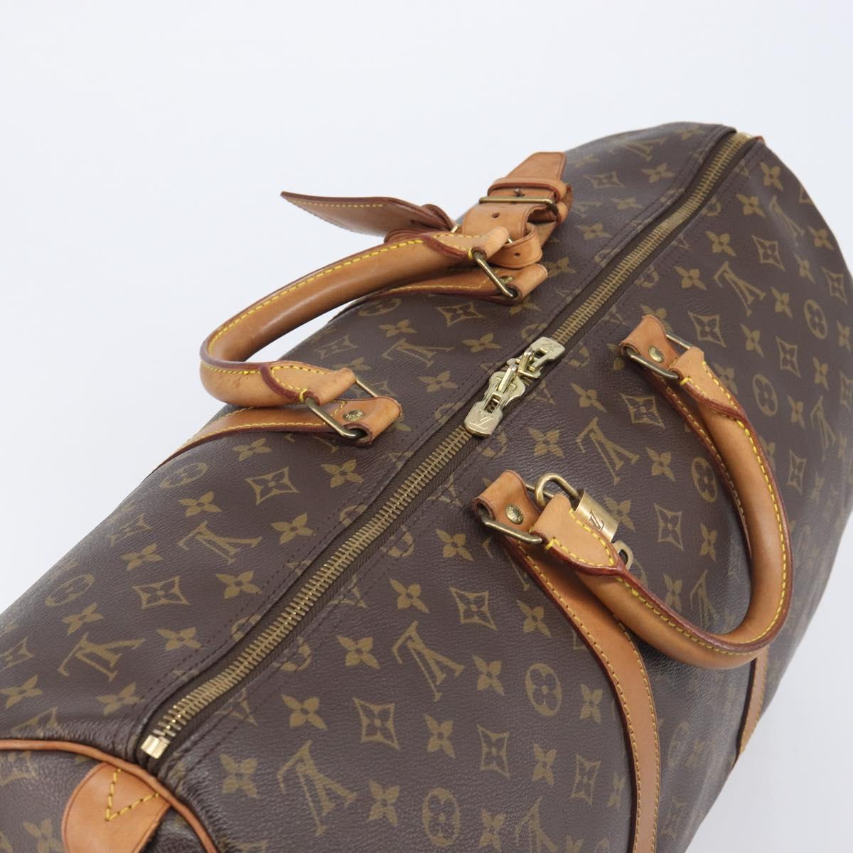 LOUIS VUITTON Monogram Keepall 55 Boston Bag M41424 LV Auth 205411V