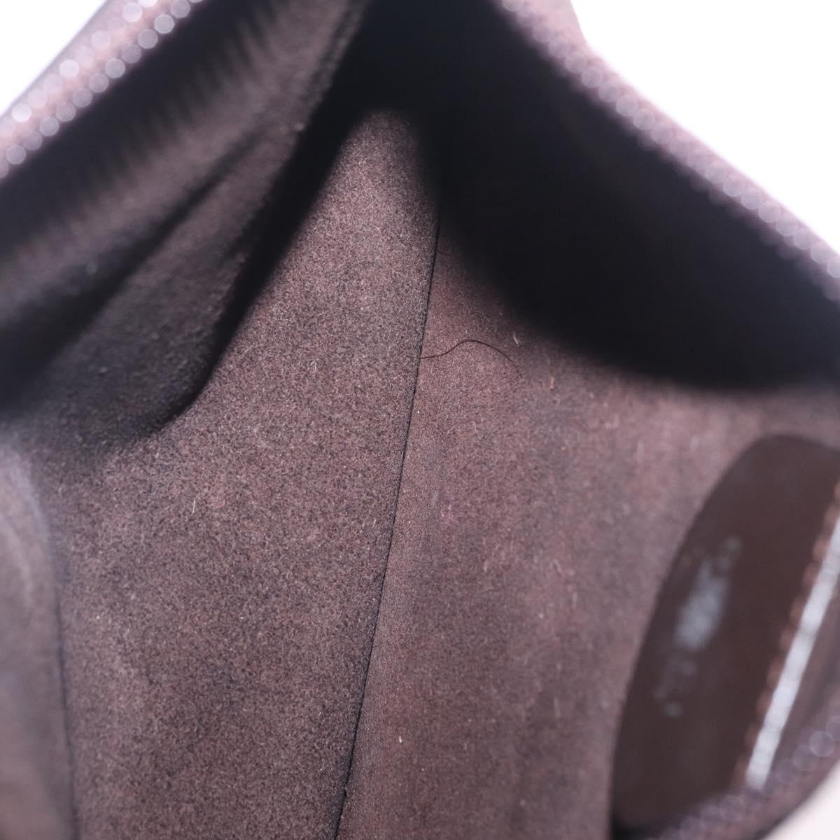GUCCI Shoulder Bag Suede Brown Silver 001 3444 1978 Auth 205442