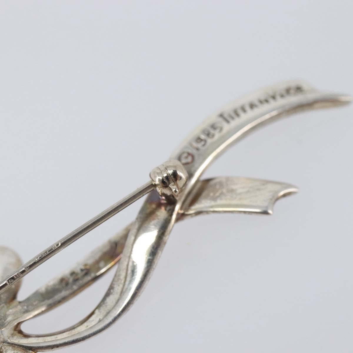 Tiffany & Co. Ribbon Brooch Ag925 Silver Auth 205466M
