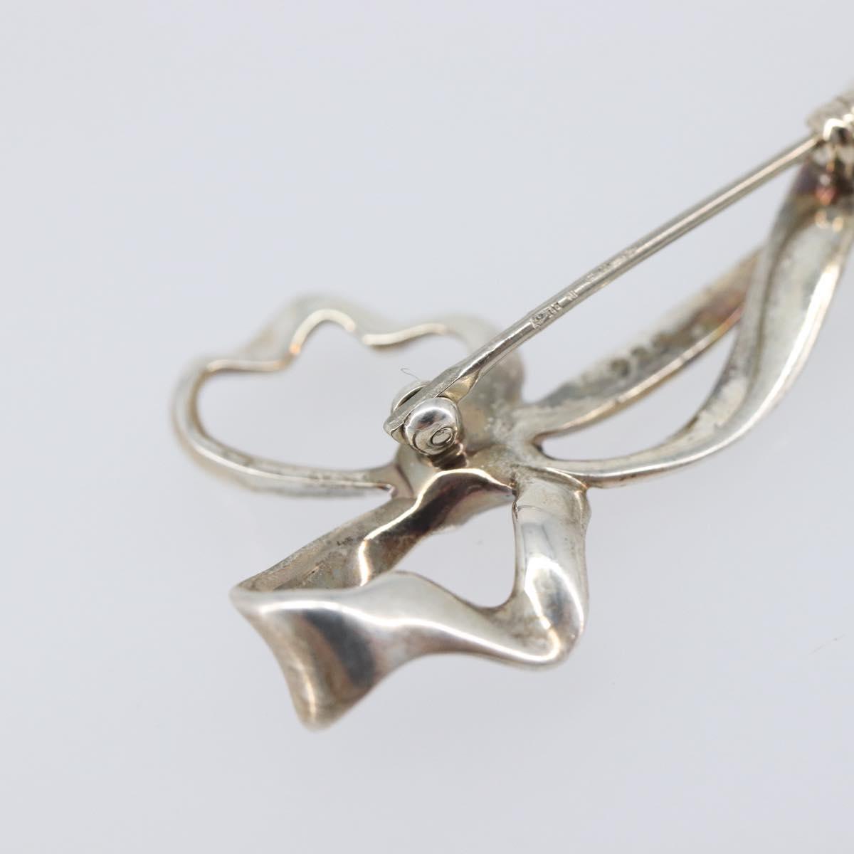 Tiffany & Co. Ribbon Brooch Ag925 Silver Auth 205466M