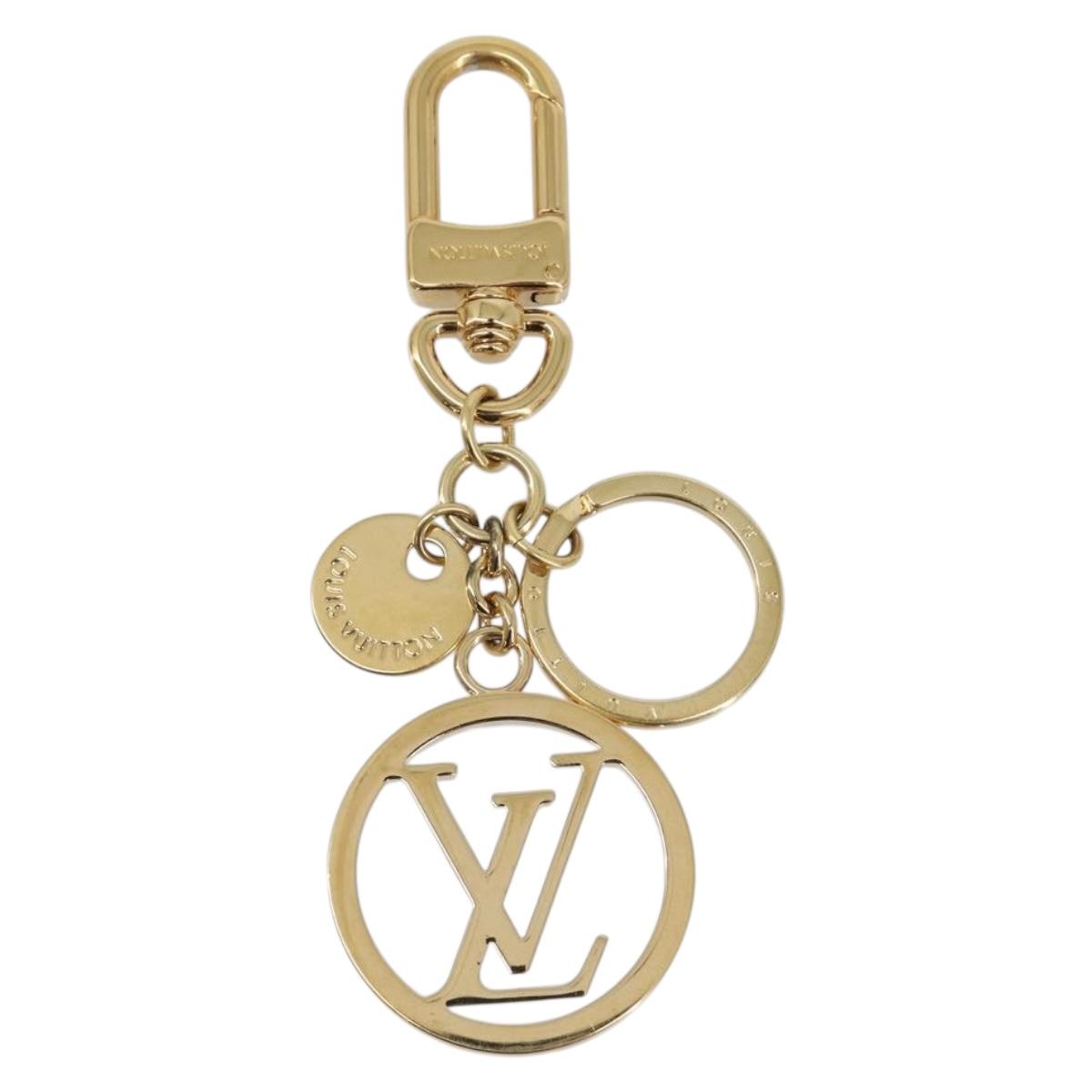 LOUIS VUITTON LV Circle Charm Metal Gold Tone M68000 LV Auth 205468M