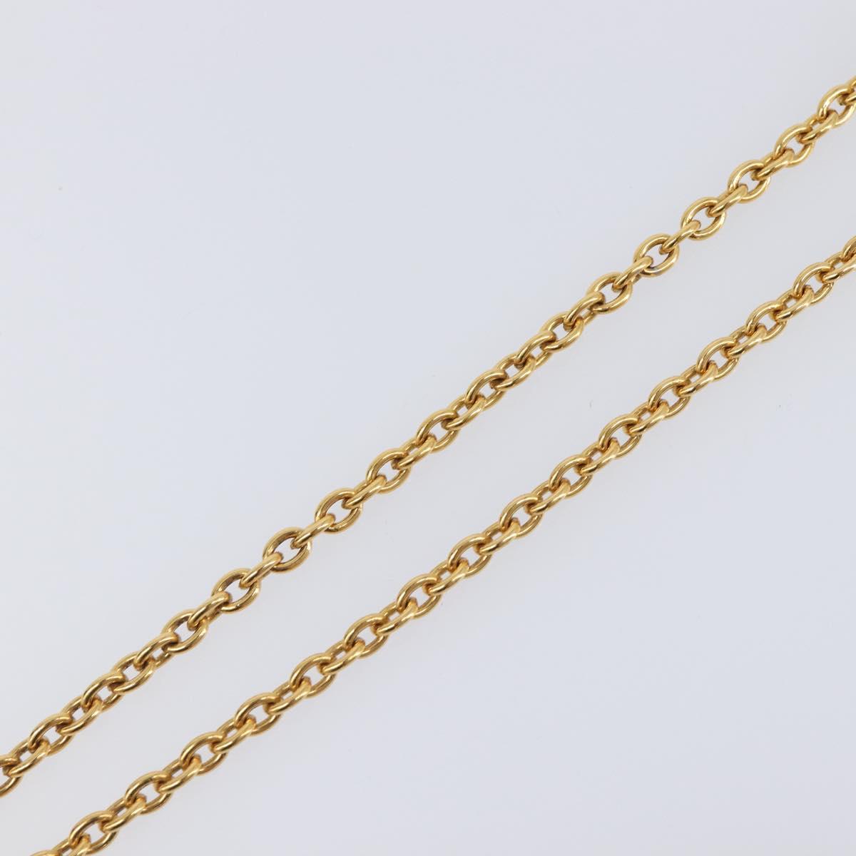 CHANEL Necklace metal Gold CC Auth 205470M