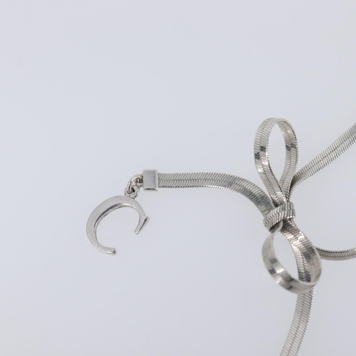 Christian Dior Necklace metal Silver Auth 205487M