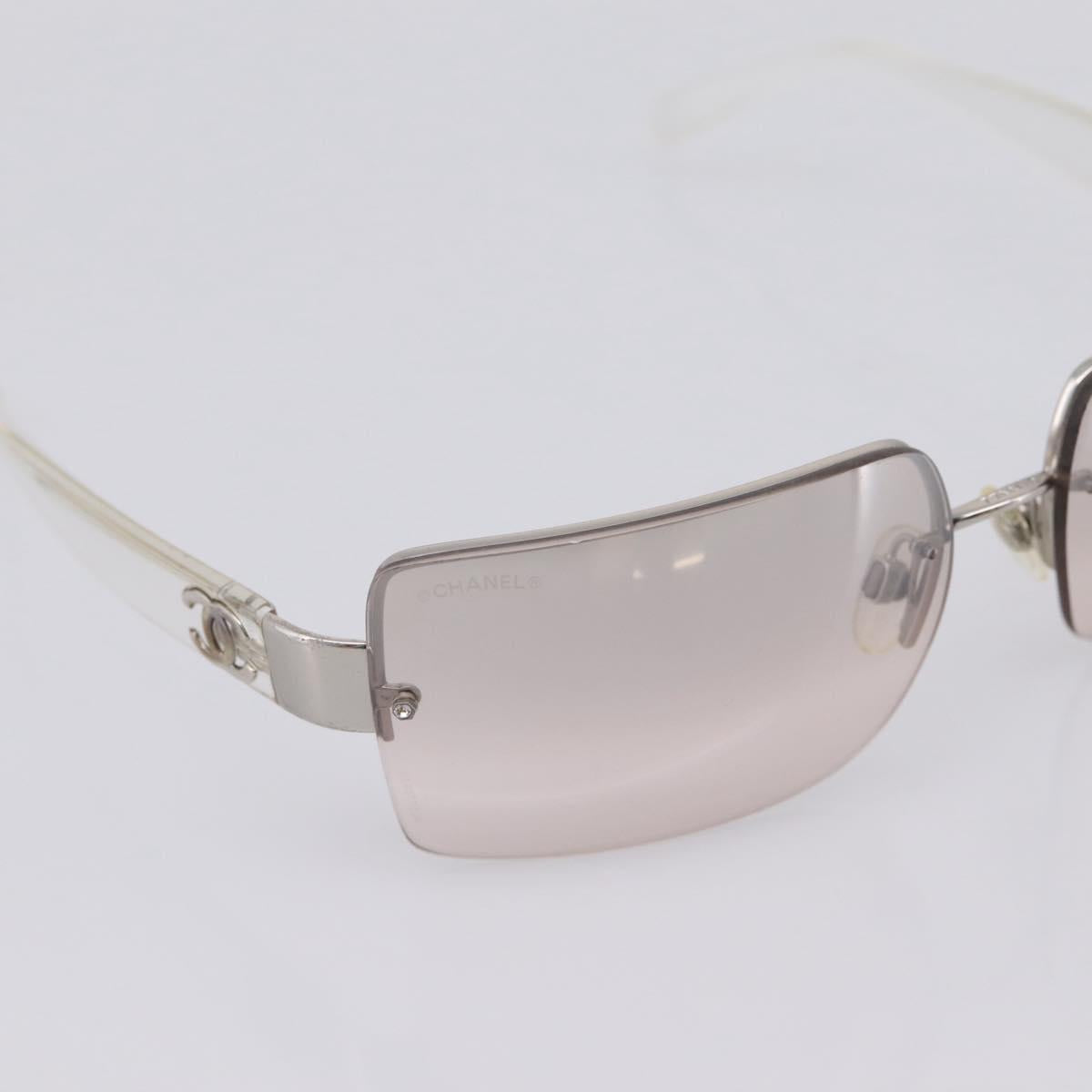 CHANEL Rimless Sunglasses plastic Clear CC Auth 205500M