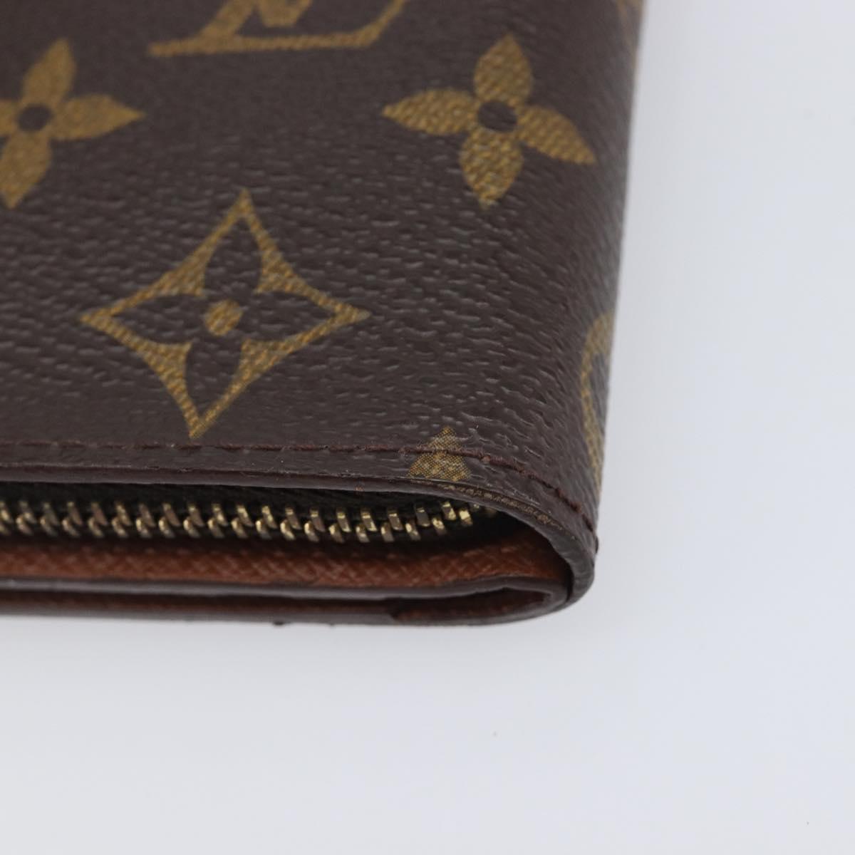 LOUIS VUITTON Monogram Compact zip Wallet M61667 LV Auth 205512A