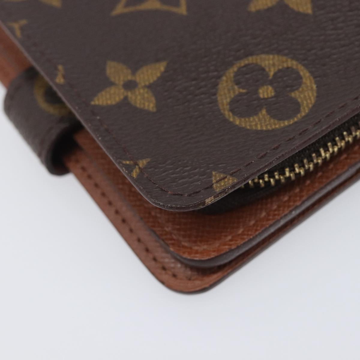 LOUIS VUITTON Monogram Compact zip Wallet M61667 LV Auth 205512A