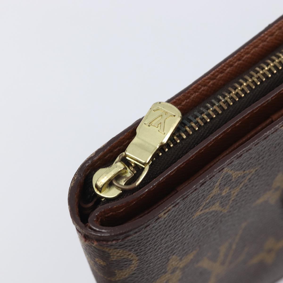 LOUIS VUITTON Monogram Compact zip Wallet M61667 LV Auth 205512A