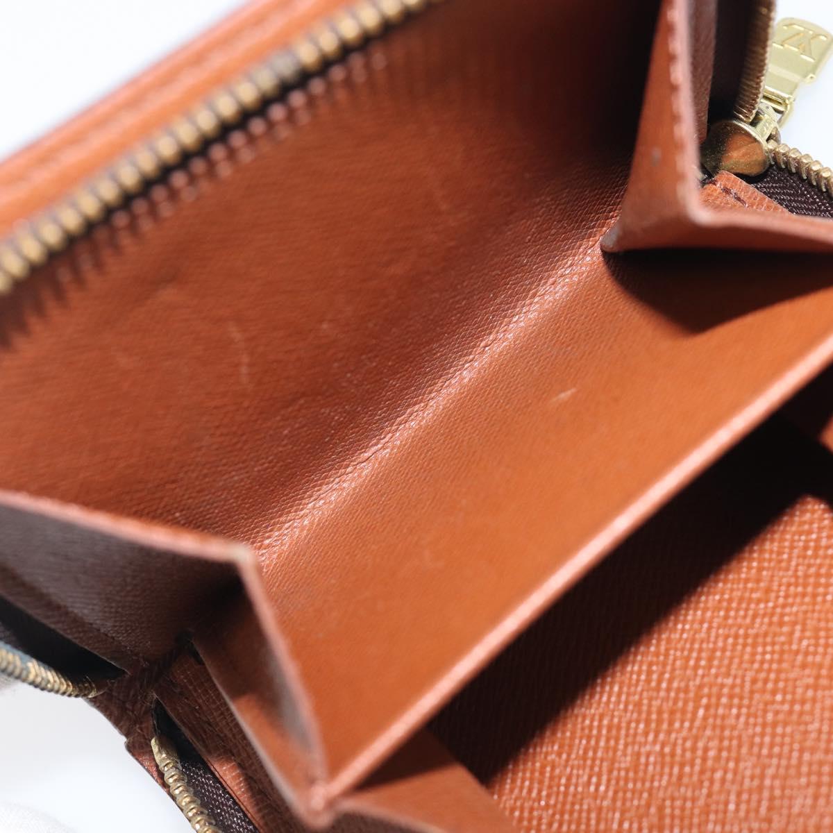 LOUIS VUITTON Monogram Compact zip Wallet M61667 LV Auth 205512A